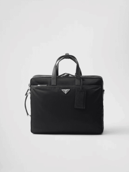 [프라다] 리나일론 및 사피아노 가죽 브리프케이스 2VE015