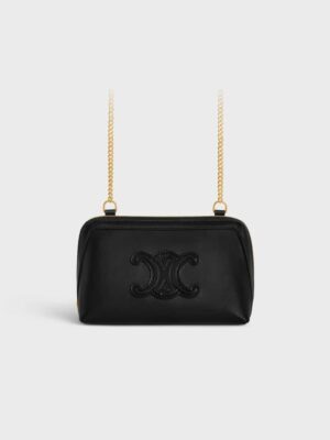 [셀린느] 퀴르 트리옹프 체인 클러치 - 부드러운 카프스킨 10E383DR8.38NO