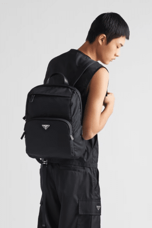[프라다] 리나일론 및 사피아노 가죽 백팩 2VZ104