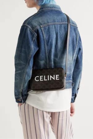 [셀린느] 미디엄 메신저백 - CELINE 프린트 트리옹프 캔버스 194502CIM