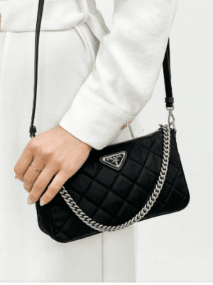 [프라다] 포코노 퀼팅 숄더 크로스백 1BH026