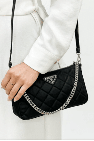 [프라다] 포코노 퀼팅 숄더 크로스백 1BH026