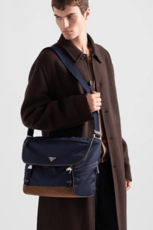 [프라다] 라지 리나일론 및 가죽 숄더백 2VD052