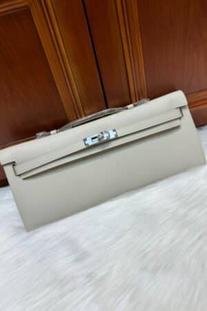 [에르메스] 켈리 Cut 31cm Epsom/ Nata - Silver