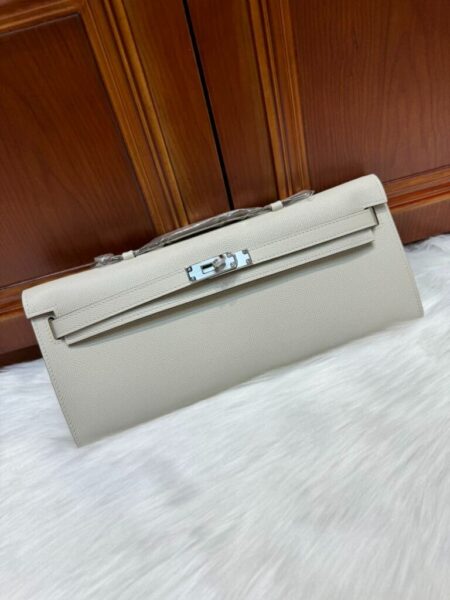 [에르메스] 켈리 Cut 31cm Epsom/ Nata - Silver
