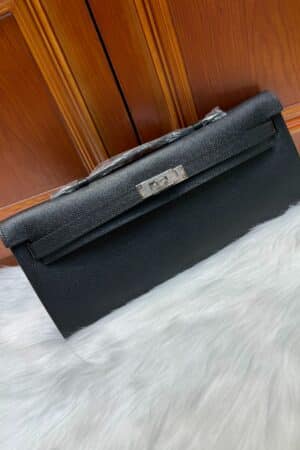 [에르메스] 켈리 Cut 31cm Epsom/ Noir - Silver