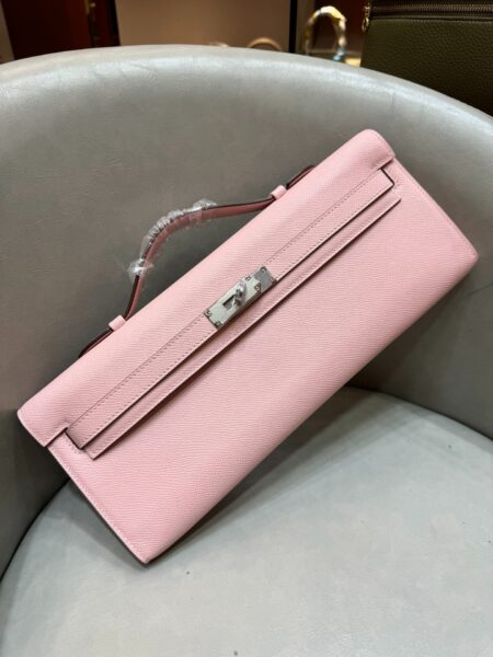 [에르메스] 켈리 Cut 31cm Epsom/ Rose Sakura - Silver