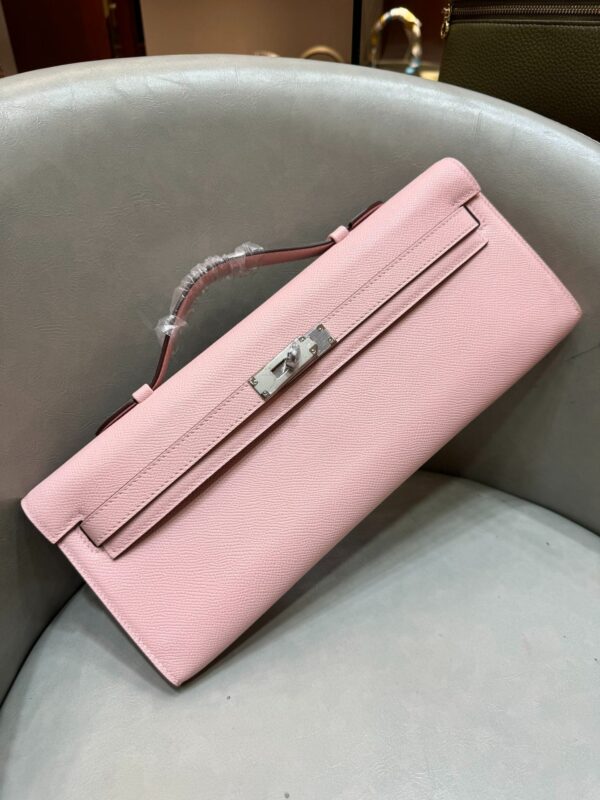 [에르메스] 켈리 Cut 31cm Epsom/ Rose Sakura - Silver