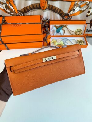 [에르메스] 켈리 Cut 31cm Epsom/ Orange - Silver