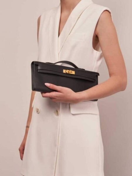 [에르메스] 켈리 Cut 31cm Swift/ Noir - Gold