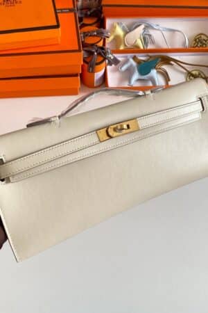 [에르메스] 켈리 Cut 31cm Swift/ Nata - Gold