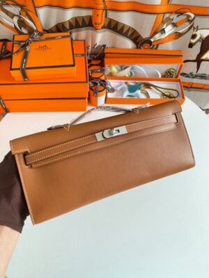 [에르메스] 켈리 Cut 31cm Swift/ Gold - Silver