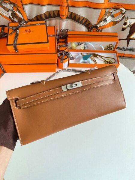 [에르메스] 켈리 Cut 31cm Swift/ Gold - Silver