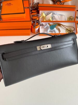 [에르메스] 켈리 Cut 31cm Swift/ Noir - Silver