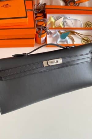 [에르메스] 켈리 Cut 31cm Swift/ Noir - Silver