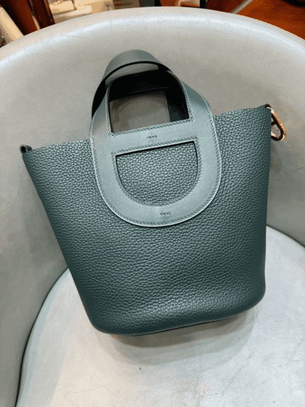 [에르메스] 인더루프 18cm Clemence/ Vert Cypres - Gold