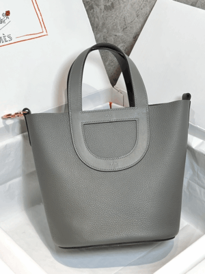 [에르메스] 인더루프 18cm Clemence/ Gris Meyer - Gold