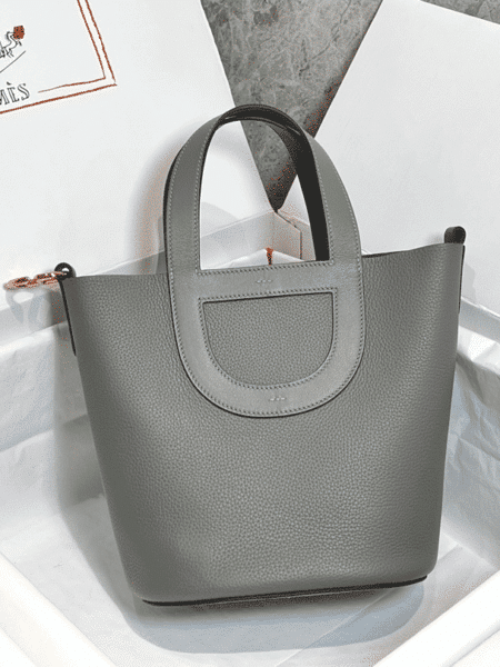 [에르메스] 인더루프 18cm Clemence/ Gris Meyer - Gold