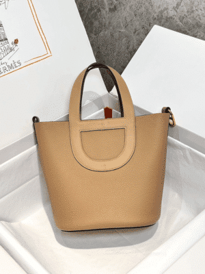 [에르메스] 인더루프 18cm Clemence/ Chai - Gold