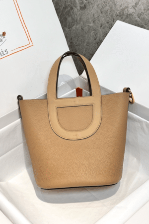 [에르메스] 인더루프 18cm Clemence/ Chai - Gold