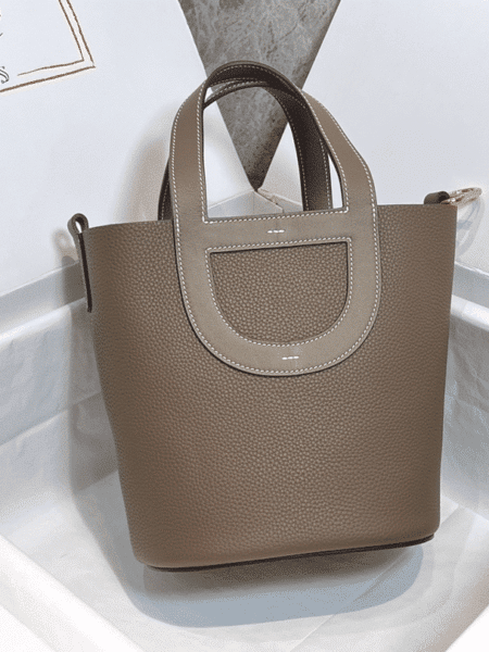 [에르메스] 인더루프 18cm Clemence/ Etoupe - Gold