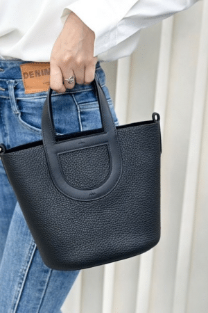 [에르메스] 인더루프 18cm Clemence/ Noir - Gold