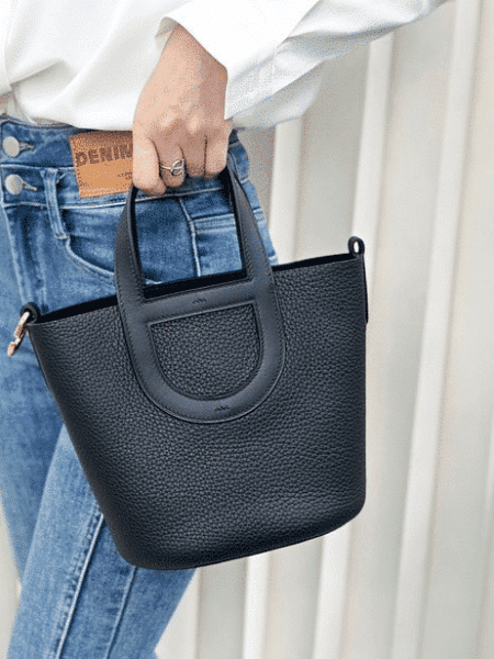 [에르메스] 인더루프 18cm Clemence/ Noir - Gold