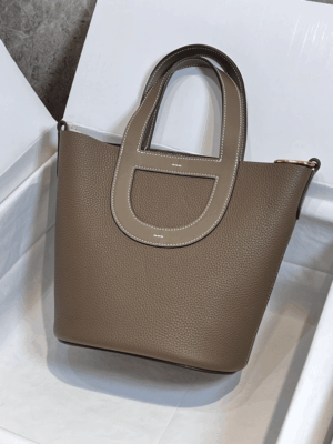 [에르메스] 인더루프 18cm Clemence/ Etoupe - Silver