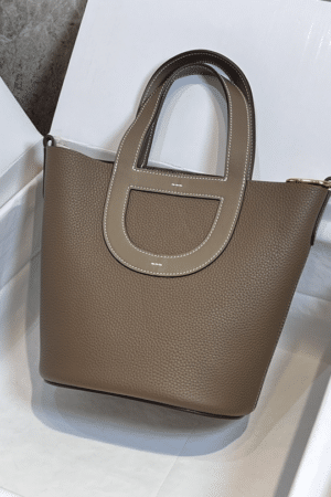 [에르메스] 인더루프 18cm Clemence/ Etoupe - Silver