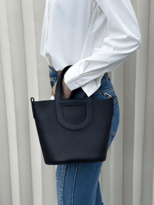 [에르메스] 인더루프 18cm Clemence/ Noir - Silver