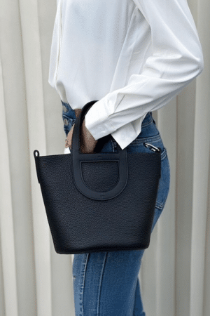 [에르메스] 인더루프 18cm Clemence/ Noir - Silver