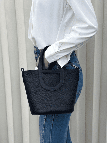 [에르메스] 인더루프 18cm Clemence/ Noir - Silver