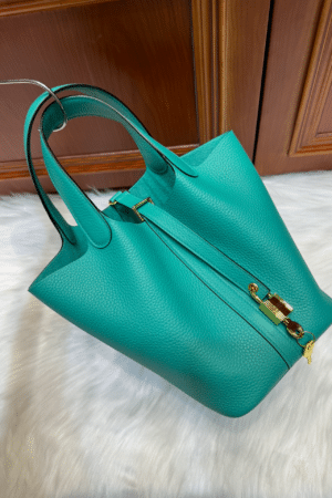 [에르메스] 피코탄 Lock 18cm Clemence/ Vert Verone - Gold