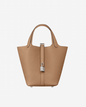 [에르메스] 피코탄 Lock 18cm Taurillon Clemence/ Sesame - Silver
