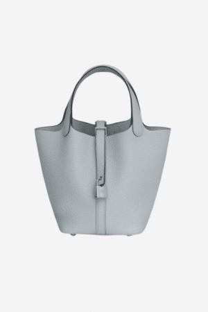 [에르메스] 피코탄 Lock 22cm Clemence/ Bleu Lin - Silver