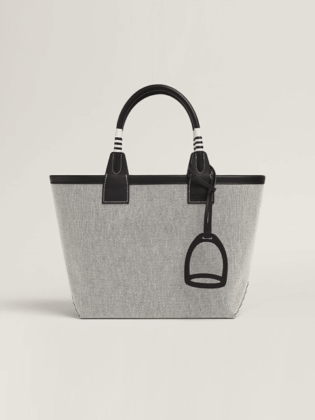 [에르메스] 스티플 25cm Swift/ Ecru/Noir/Noir