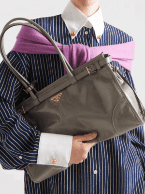 [프라다] 보니 라지 가죽 핸드백 퓨터 1BA433