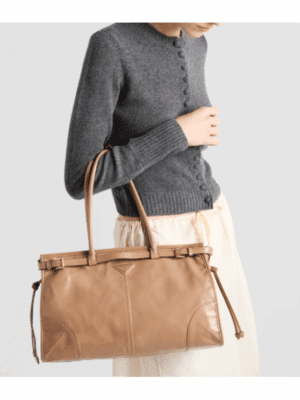 [프라다] 보니 라지 가죽 핸드백 카메오 1BA433