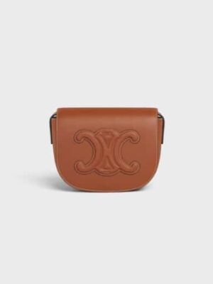 [셀린느] 퀴르 트리옹프 폴코 - 부드러운 카프스킨 탠 198263DU3