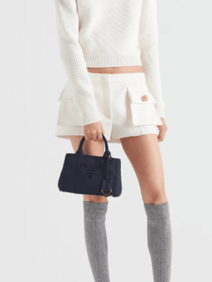 [프라다] 코튼 캔버스 미니 핸드백 1BA038_2CYA