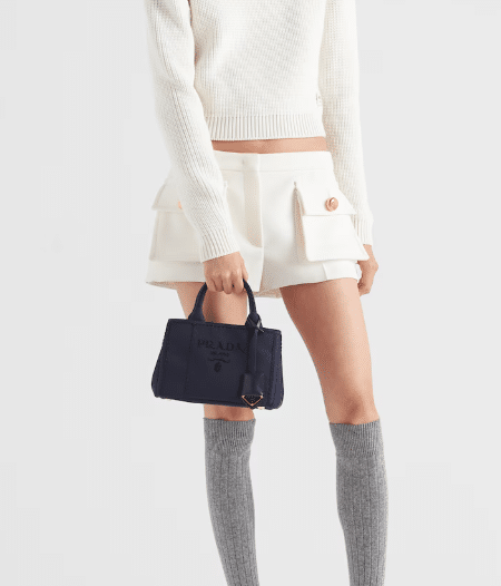 [프라다] 코튼 캔버스 미니 핸드백 1BA038_2CYA