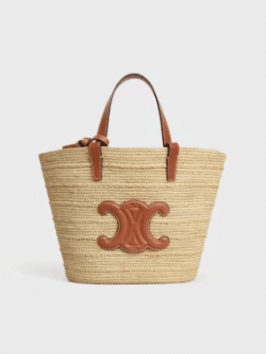 [셀린느] 틴 서플 클래식 파니에 - 라피아 & 카프스킨 115802FF7