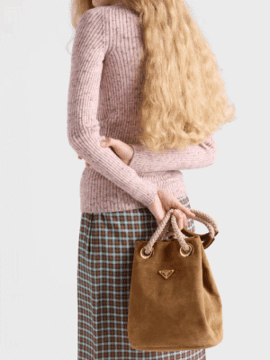 [프라다] 마리너 스몰 스웨이드 버킷 백 1BE082