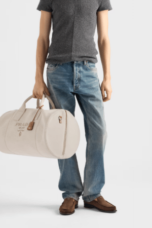 [프라다] 리넨 혼방 더플백 2VC051