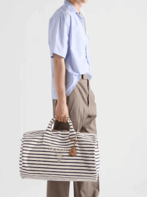 [프라다] 스트라이프 캔버스 더플 백 2VC051 (품절)