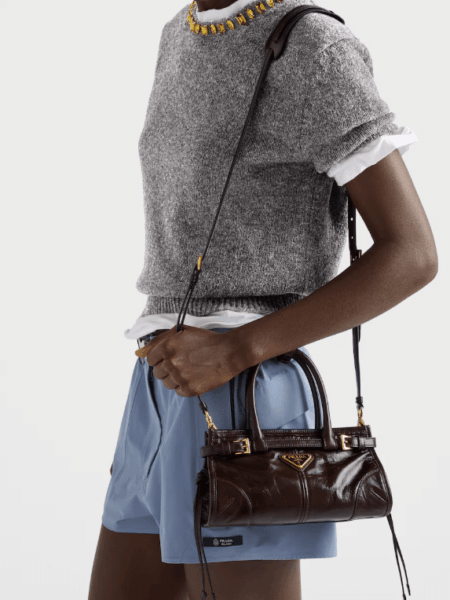 [프라다] 보니 미니 가죽 핸드백 1BA486