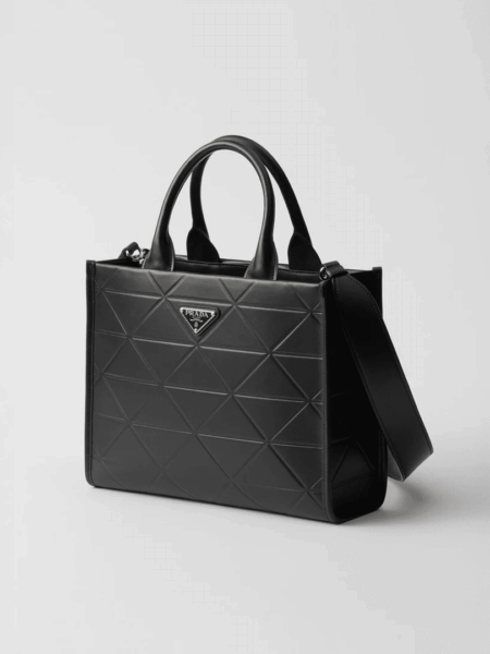 [프라다] 탑 스티칭 스몰 가죽 프라다 심볼 백 1BA379