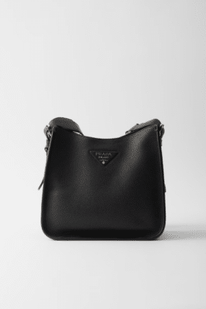 [프라다] 미디움 가죽 호보백 블랙 1BC073_2DKV