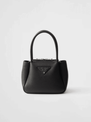 [프라다] 플루 가죽 미니 핸드백 블랙 1BA362