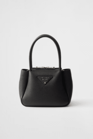 [프라다] 플루 가죽 미니 핸드백 블랙 1BA362